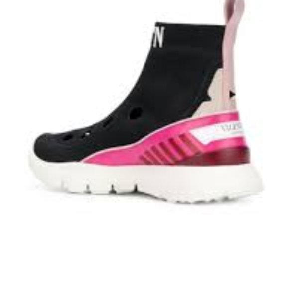 Valentino Garavani VLTN Heroes High Top Sneaker Women Black Pink - Picture 6 of 7